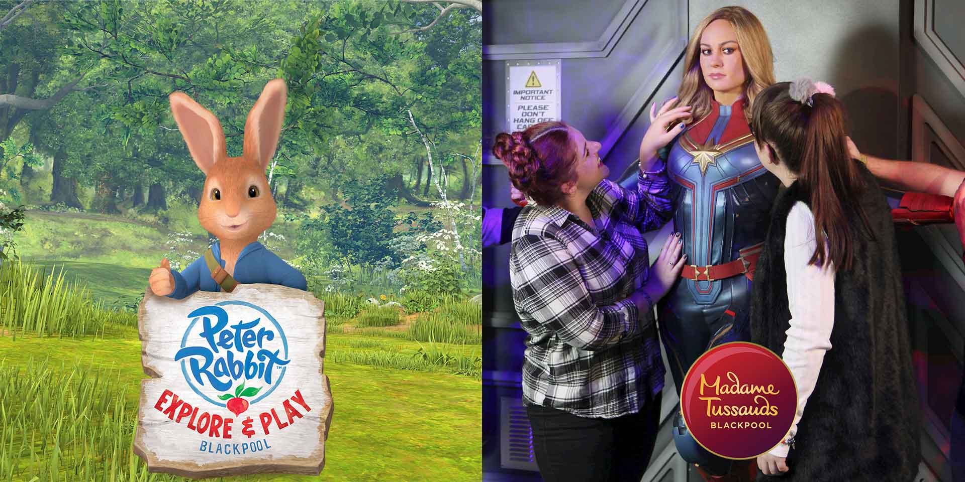 Peter Rabbit Explore and Play plus Madame Tussauds Blackpool
