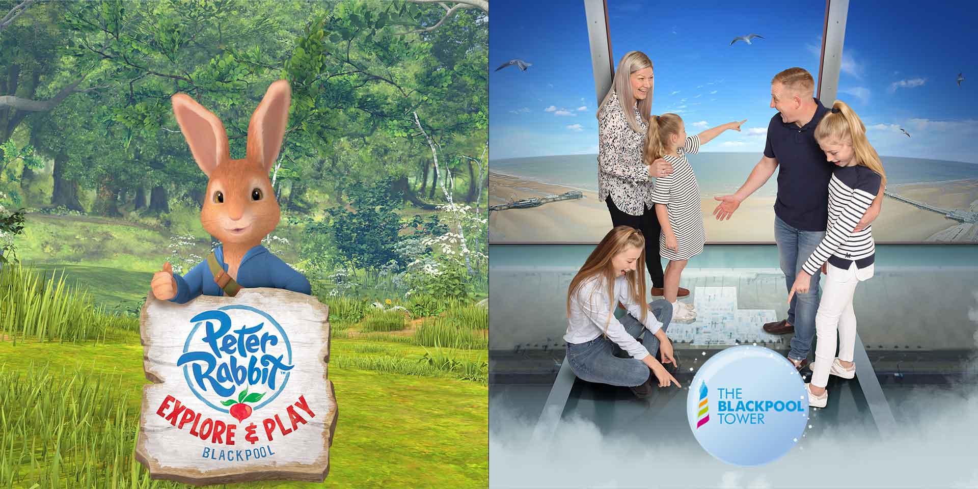 Peter Rabbit Explore and Play plus The Blackpool Tower Eye